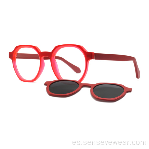 Fashion TR90 Magnetic UV400 Clip polarizado en gafas de sol